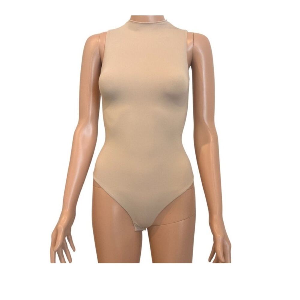 Skims XS mock neck thong back layering shaper bodysuit BC 3288